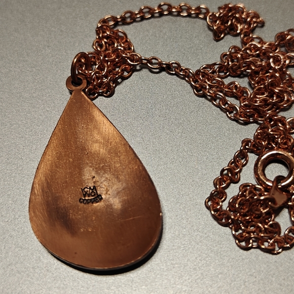 Vintage Southwestern VM Weeler Copper Pendant Necklace - Picture 7 of 9